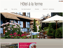 Tablet Screenshot of hotelalaferme.com